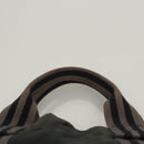 HERMES Fourre Tout MM Hand Bag Canvas Black Silver Auth ti3099-14