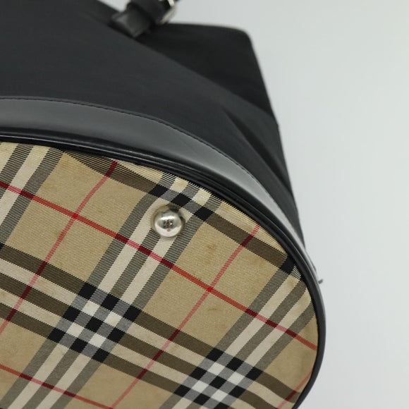 Burberrys Blue Label Shoulder Bag Nylon Black Auth ti3102