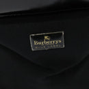 Burberrys Black label Hand Bag Canvas 2way Black Auth ti3104-10