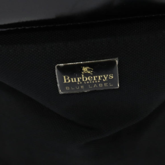 Burberrys Black label Hand Bag Canvas 2way Black Auth ti3104