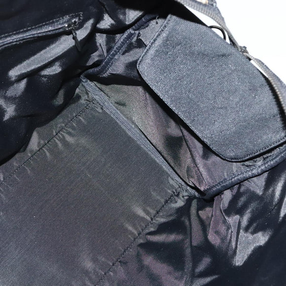 Burberrys Black label Hand Bag Canvas 2way Black Auth ti3104