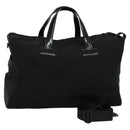Burberrys Black label Hand Bag Canvas 2way Black Auth ti3104-1