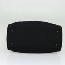 Burberrys Black label Hand Bag Canvas 2way Black Auth ti3104-5