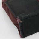 HERMES Fourre Tout MM Hand Bag Canvas Wine Red Auth ti3105-11