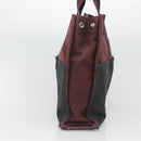HERMES Fourre Tout MM Hand Bag Canvas Wine Red Auth ti3105-5