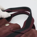 HERMES Fourre Tout MM Hand Bag Canvas Wine Red Auth ti3105-8