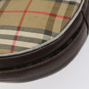 Burberrys Nova Check Shoulder Bag Canvas Beige Auth ti3106-16