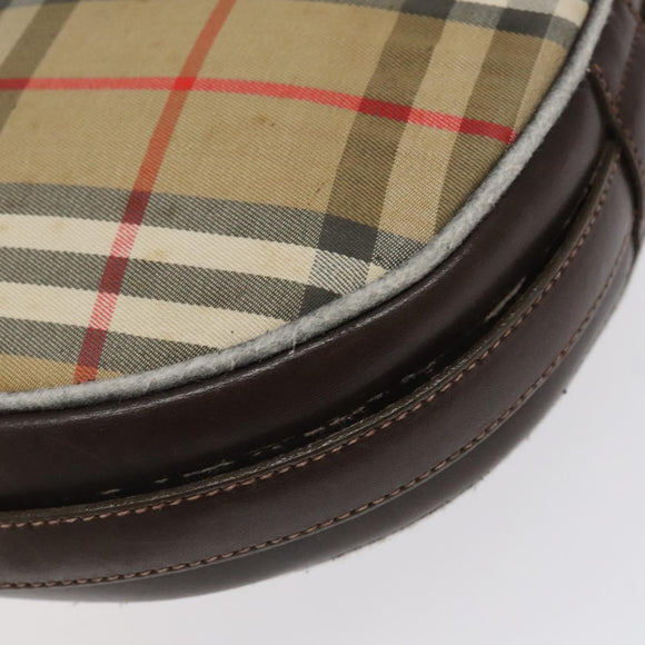 Burberrys Nova Check Shoulder Bag Canvas Beige Auth ti3106