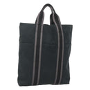 HERMES Fourre Tout Cabas Tote Bag Canvas Black Auth ti3108-1