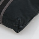 HERMES Fourre Tout Cabas Tote Bag Canvas Black Auth ti3108-10