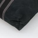 HERMES Fourre Tout Cabas Tote Bag Canvas Black Auth ti3108-12