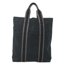 HERMES Fourre Tout Cabas Tote Bag Canvas Black Auth ti3108-2