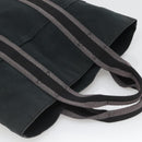 HERMES Fourre Tout Cabas Tote Bag Canvas Black Auth ti3108-6