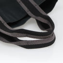 HERMES Fourre Tout Cabas Tote Bag Canvas Black Auth ti3108-7