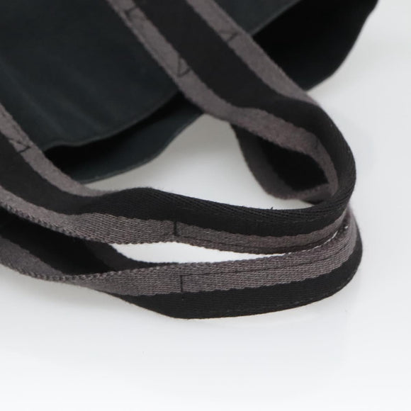 HERMES Fourre Tout Cabas Tote Bag Canvas Black Auth ti3108