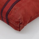 HERMES Fourre Tout Cabas Tote Bag Canvas Red Auth ti3109-15