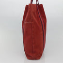 HERMES Fourre Tout Cabas Tote Bag Canvas Red Auth ti3109-5