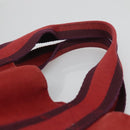 HERMES Fourre Tout Cabas Tote Bag Canvas Red Auth ti3109-8