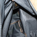 FENDI Boston Bag Nylon Brown Gold Auth ti3112-18