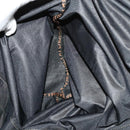 FENDI Boston Bag Nylon Brown Gold Auth ti3112-19