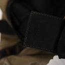 FENDI Boston Bag Nylon Brown Gold Auth ti3112-12