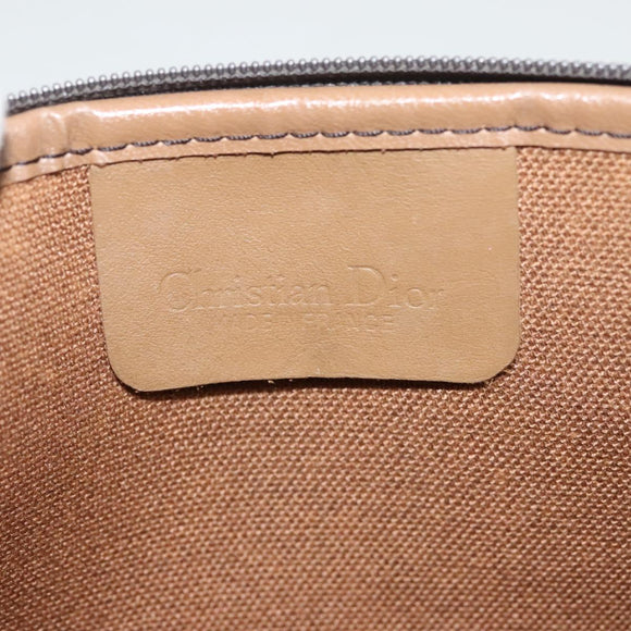 Christian Dior Honeycomb Canvas Clutch Bag PVC Black Auth ti3115