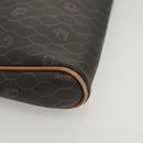 Christian Dior Honeycomb Canvas Clutch Bag PVC Black Auth ti3115-7