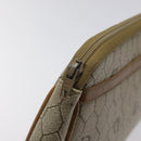 Christian Dior Honeycomb Canvas Clutch Bag PVC Beige Gold Auth ti3116-9