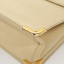 Christian Dior Shoulder Bag Leather Beige Gold Auth ti3120-16