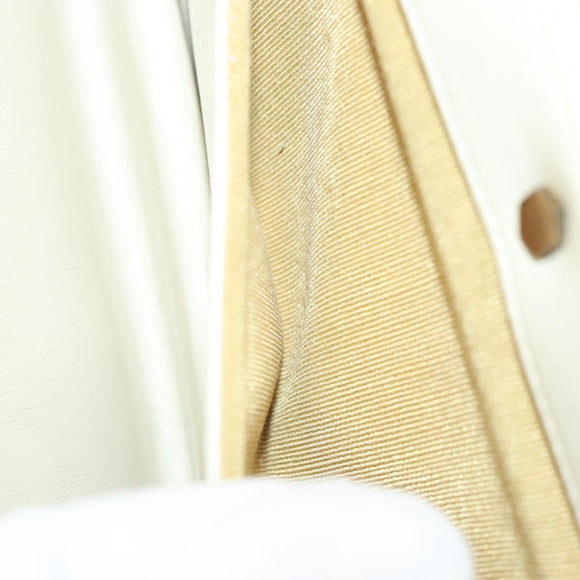 Christian Dior Shoulder Bag Leather Beige Gold Auth ti3120