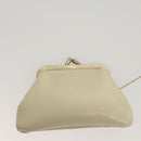 Christian Dior Shoulder Bag Leather Beige Gold Auth ti3120-20