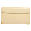 Christian Dior Shoulder Bag Leather Beige Gold Auth ti3120-2