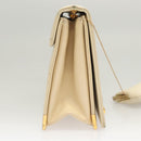 Christian Dior Shoulder Bag Leather Beige Gold Auth ti3120-4