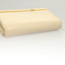 Christian Dior Shoulder Bag Leather Beige Gold Auth ti3120-5