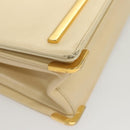 Christian Dior Shoulder Bag Leather Beige Gold Auth ti3120-7