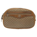 GUCCI Micro GG Supreme Shoulder Bag PVC Beige Gold Auth ti3123-13