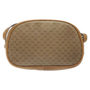GUCCI Micro GG Supreme Shoulder Bag PVC Beige Gold Auth ti3123-2