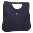 CELINE C Sulky Hand Bag Canvas Navy Auth ti3127-1