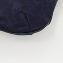 CELINE C Sulky Hand Bag Canvas Navy Auth ti3127-16