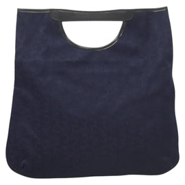CELINE C Sulky Hand Bag Canvas Navy Auth ti3127 - 0