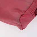PRADA Pouch Nylon Pink Silver Auth ti3129-15