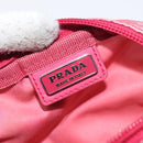 PRADA Pouch Nylon Pink Silver Auth ti3129-10