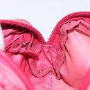 PRADA Pouch Nylon Pink Silver Auth ti3129-18