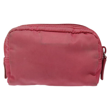 PRADA Pouch Nylon Pink Silver Auth ti3129 - 0
