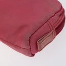 PRADA Pouch Nylon Pink Silver Auth ti3129-7