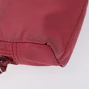 PRADA Pouch Nylon Pink Silver Auth ti3129-14