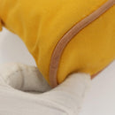 HERMES Bolide Pouch PM Canvas Yellow Gold Auth ti3130-10