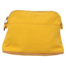 HERMES Bolide Pouch PM Canvas Yellow Gold Auth ti3130-2