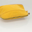 HERMES Bolide Pouch PM Canvas Yellow Gold Auth ti3130-6