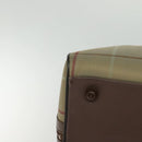 Burberrys Nova Check Boston Bag Canvas Beige Gold Auth ti3132-10